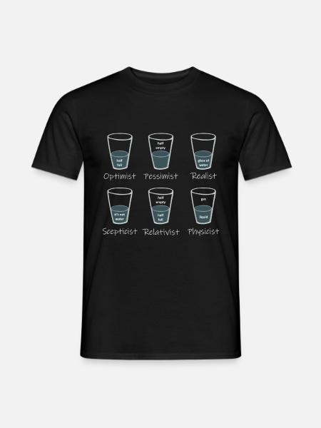 Point of View - The glass is ? - Men's T-Shirt - black