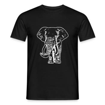 Elefant - Männer T-Shirt - Schwarz - Vorne - AI Model Male 178 light (178cm)