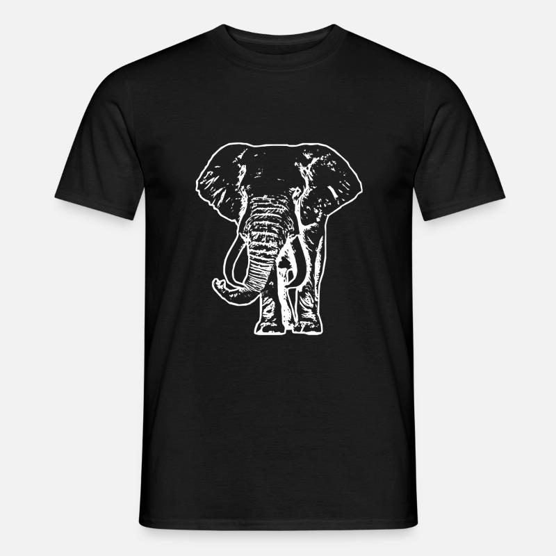 Elefant - Männer T-Shirt - Schwarz