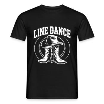 La danse en ligne : mon hobby - ma passion - mon truc - T-shirt homme - noir - Devant - AI Model Male 178 light (178cm)