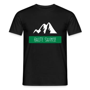 Wappen Berge Haute Savoie Heart - Männer T-Shirt - Schwarz - Vorne - AI Model Male 178 light (178cm)