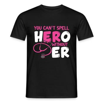 Infirmière aux urgences comme dans Hero - T-shirt homme - noir - Devant - AI Model Male 178 light (178cm)