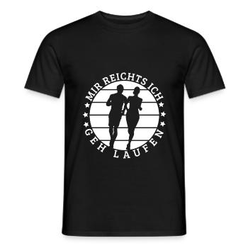 Marathon Mir Reichts Ich Geh Laufen Running Gift - Männer T-Shirt - Schwarz - Vorne - AI Model Male 178 light (178cm)