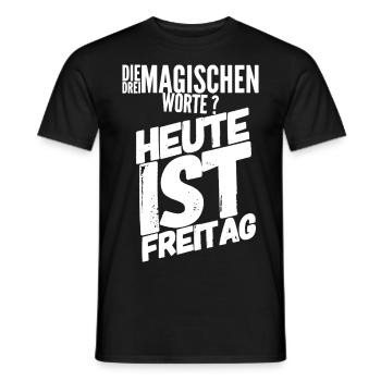 Heute ist Freitag Wochenende - Männer T-Shirt - Schwarz - Vorne - AI Model Male 178 light (178cm)