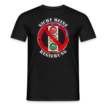Ampel Nicht meine Regierung - Männer T-Shirt - Schwarz - Vorne - AI Model Male 178 light (178cm)