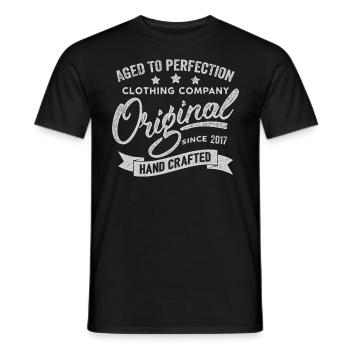Original 2017 Vintage Retro 2017 Birthday 2017 - Men's T-Shirt - black - Front - AI Model Male 178 light (178cm)