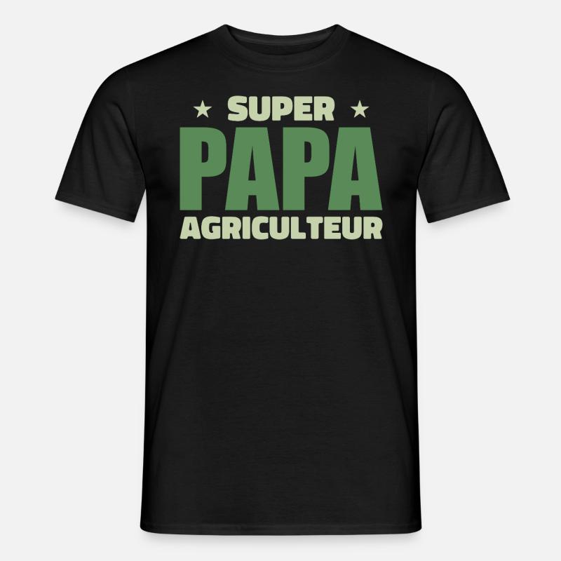 Super-Farmer-Vater - Männer T-Shirt - Schwarz