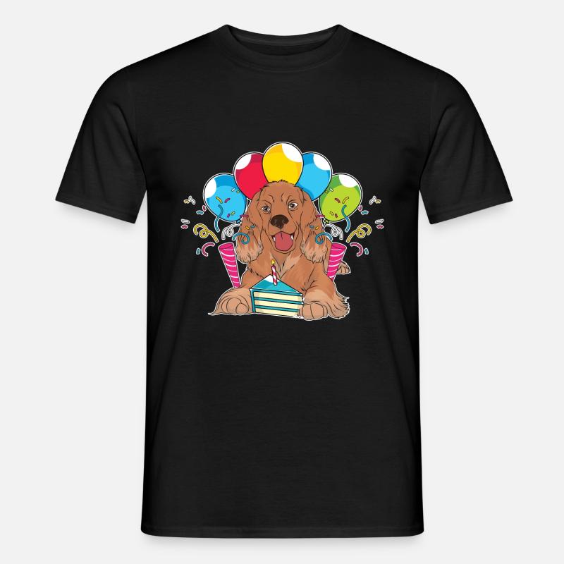 Hunde Haustier Geburtstag Geschenk Cocker Spaniel - Männer T-Shirt - Schwarz