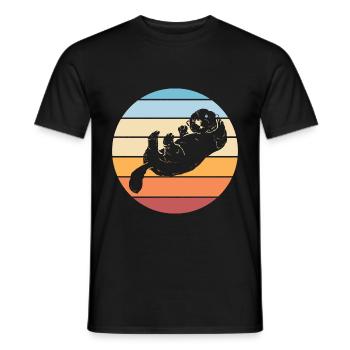 Otter Otter Lover Gift Animal Otter - Men's T-Shirt - black - Front - AI Model Male 178 light (178cm)