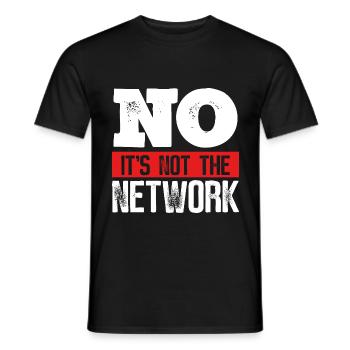 Network Engineer Its not the Computer Server - Men's T-Shirt - black - Front - AI Model Male 178 light (178cm)