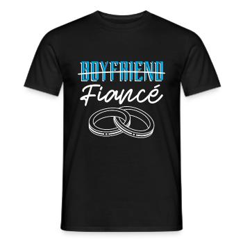 Fiancé, Partner, Boyfriend, Gift, Engagement - Men's T-Shirt - black - Front - AI Model Male 178 light (178cm)