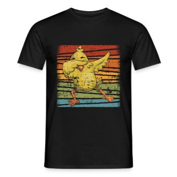 Chicken chickens - Men's T-Shirt - black - Front - AI Model Male 178 light (178cm)
