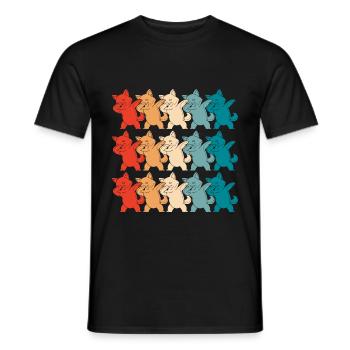 Shiba Inu Dabbing Dogs Gift Japan Shiba Inu - Men's T-Shirt - black - Front - AI Model Male 178 light (178cm)