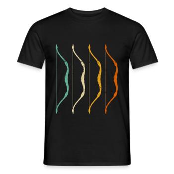Vintage Bogensport Retro Bogenschießen - Männer T-Shirt - Schwarz - Vorne - AI Model Male 178 light (178cm)