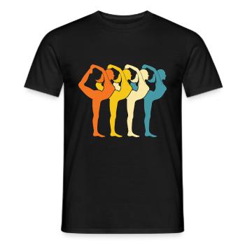 Spiritueller Yogi Buddhist Geschenk Retro Yoga - Männer T-Shirt - Schwarz - Vorne - AI Model Male 178 light (178cm)