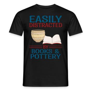 Make pottery - Men's T-Shirt - black - Front - AI Model Male 178 light (178cm)