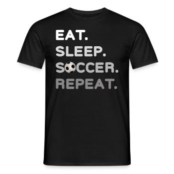 Fußball Design - Männer T-Shirt - Schwarz - Vorne - AI Model Male 178 light (178cm)