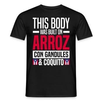 Puerto Rico Geschenkidee | Puerto Ricaner Heimat - Männer T-Shirt - Schwarz - Vorne - AI Model Male 178 light (178cm)