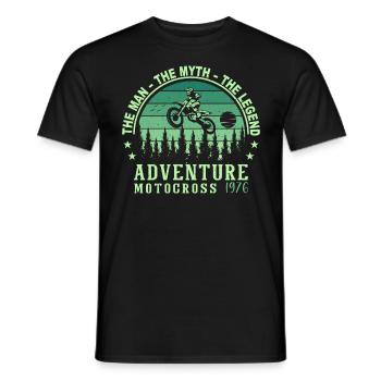 1976 Geburtstag geboren im Jahr 1976 Retro Vintage - Männer T-Shirt - Schwarz - Vorne - AI Model Male 178 light (178cm)