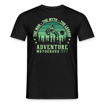 2002 Geburtstag geboren im Jahr 2002 Retro Vintage - Männer T-Shirt - Schwarz - Vorne - AI Model Male 178 light (178cm)