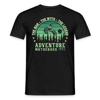 1993 Geburtstag geboren im Jahr 1993 Retro Vintage - Männer T-Shirt - Schwarz - Vorne - AI Model Male 178 light (178cm)