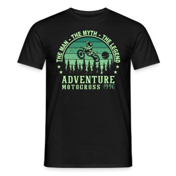 1996 Geburtstag geboren im Jahr 1996 Retro Vintage - Männer T-Shirt - Schwarz - Vorne - AI Model Male 178 light (178cm)