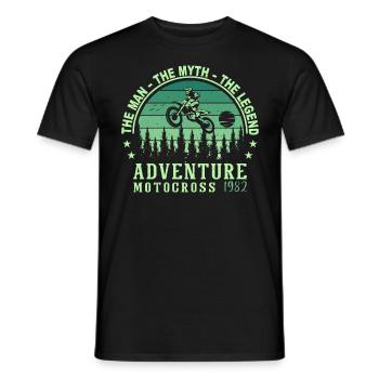 1982 Geburtstag geboren im Jahr 1982 Retro Vintage - Männer T-Shirt - Schwarz - Vorne - AI Model Male 178 light (178cm)