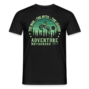 1977 Geburtstag geboren im Jahr 1977 Retro Vintage - Männer T-Shirt - Schwarz - Vorne - AI Model Male 178 light (178cm)