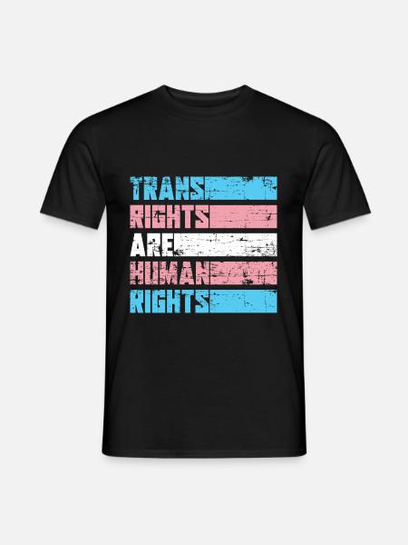 Trans Menschenrechte LGBT Transgender - Männer T-Shirt - Schwarz