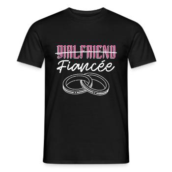 girlfriend, partner, fiancée, gift, engagement - Men's T-Shirt - black - Front - AI Model Male 178 light (178cm)