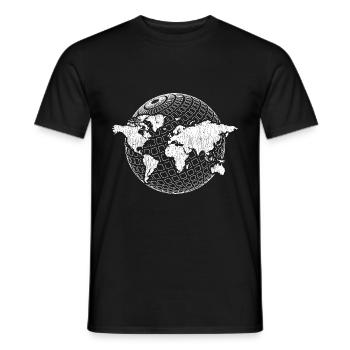 Map Travel Gift International World Map - Men's T-Shirt - black - Front - AI Model Male 178 light (178cm)