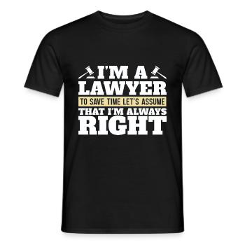 I'm a Lawyer Law Firm Gift Lawyer - Men's T-Shirt - black - Front - AI Model Male 178 light (178cm)