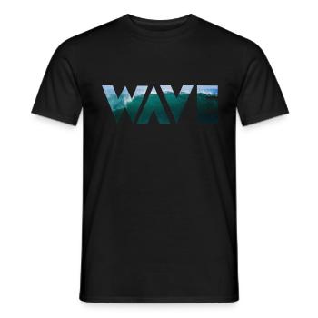 Wave - Welle - Men's T-Shirt - black - Front - AI Model Male 178 light (178cm)