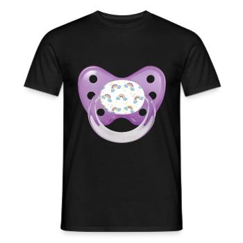 Pacifier Mask - Men's T-Shirt - black - Front - AI Model Male 178 light (178cm)