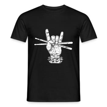 Drummer Drumsticks Batteries - T-shirt homme - noir - Devant - AI Model Male 178 light (178cm)