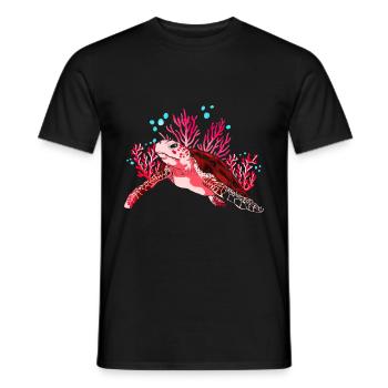 Créature de la mer Cadeau Créature de la mer Tortue - T-shirt homme - noir - Devant - AI Model Male 178 light (178cm)