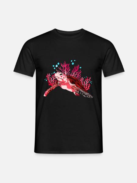 Meerestier Geschenk Meeresbewohner Schildkröte - Männer T-Shirt - Schwarz