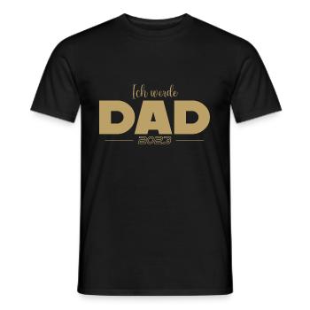 Ich werde Dad 2023 Geschenk Papa 2023 - Männer T-Shirt - Schwarz - Vorne - AI Model Male 178 light (178cm)
