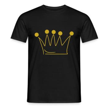 Emoji crown crowns sketch gold - Men's T-Shirt - black - Front - AI Model Male 178 light (178cm)