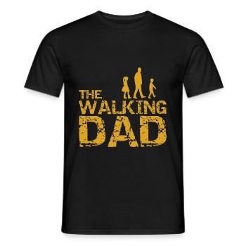Le papa qui marche - T-shirt homme - noir - Devant - AI Model Male 178 light (178cm)
