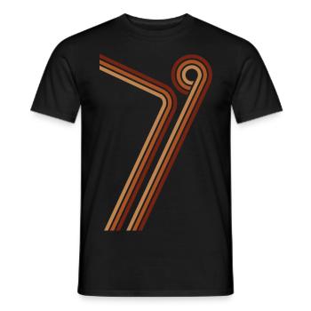 1979 79 braun - Männer T-Shirt - Schwarz - Vorne - AI Model Male 178 light (178cm)