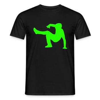 Dancing hip hop is also a sport - Men's T-Shirt - black - Front - AI Model Male 178 light (178cm)