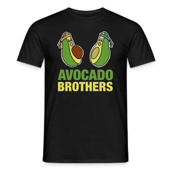 Avocado Brothers Vegan Végétarien cadeau - T-shirt homme - noir - Devant - AI Model Male 178 light (178cm)