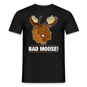Bad Moose Rentier Elche Geschenk - Männer T-Shirt - Schwarz - Vorne - AI Model Male 178 light (178cm)