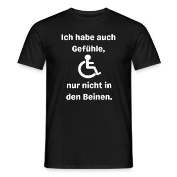 Gefühle nur nicht in Beinen Rollstuhl Geschenk - Männer T-Shirt - Schwarz - Vorne - AI Model Male 178 light (178cm)