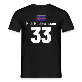 Lustiges JGA Island Trikot - Männer T-Shirt - Schwarz - Vorne - AI Model Male 178 light (178cm)