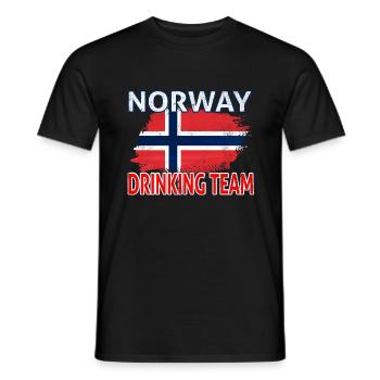 Norway Drinking Team - Men's T-Shirt - black - Front - AI Model Male 178 light (178cm)