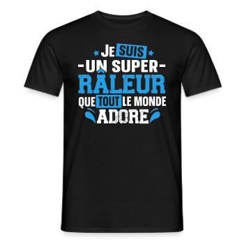 Râleur Grincheux Grognon Cadeau homme - T-shirt homme - noir - Devant - AI Model Male 178 light (178cm)
