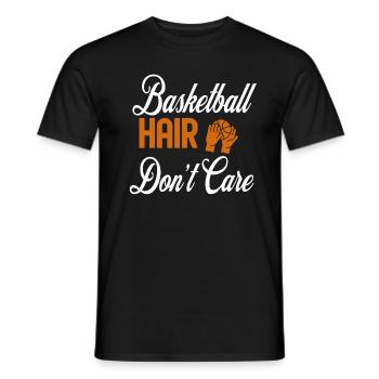 Basketball Hair Don't Care - Men's T-Shirt - black - Front - AI Model Male 178 light (178cm)