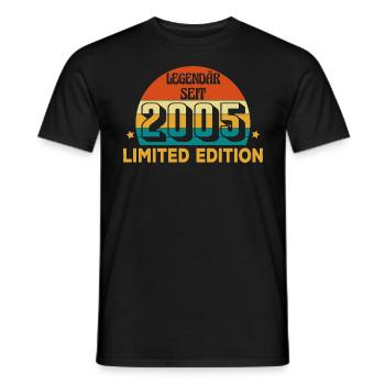 Legendär Seit 2005 Limited Edition geboren in 2005 - Männer T-Shirt - Schwarz - Vorne - AI Model Male 178 light (178cm)